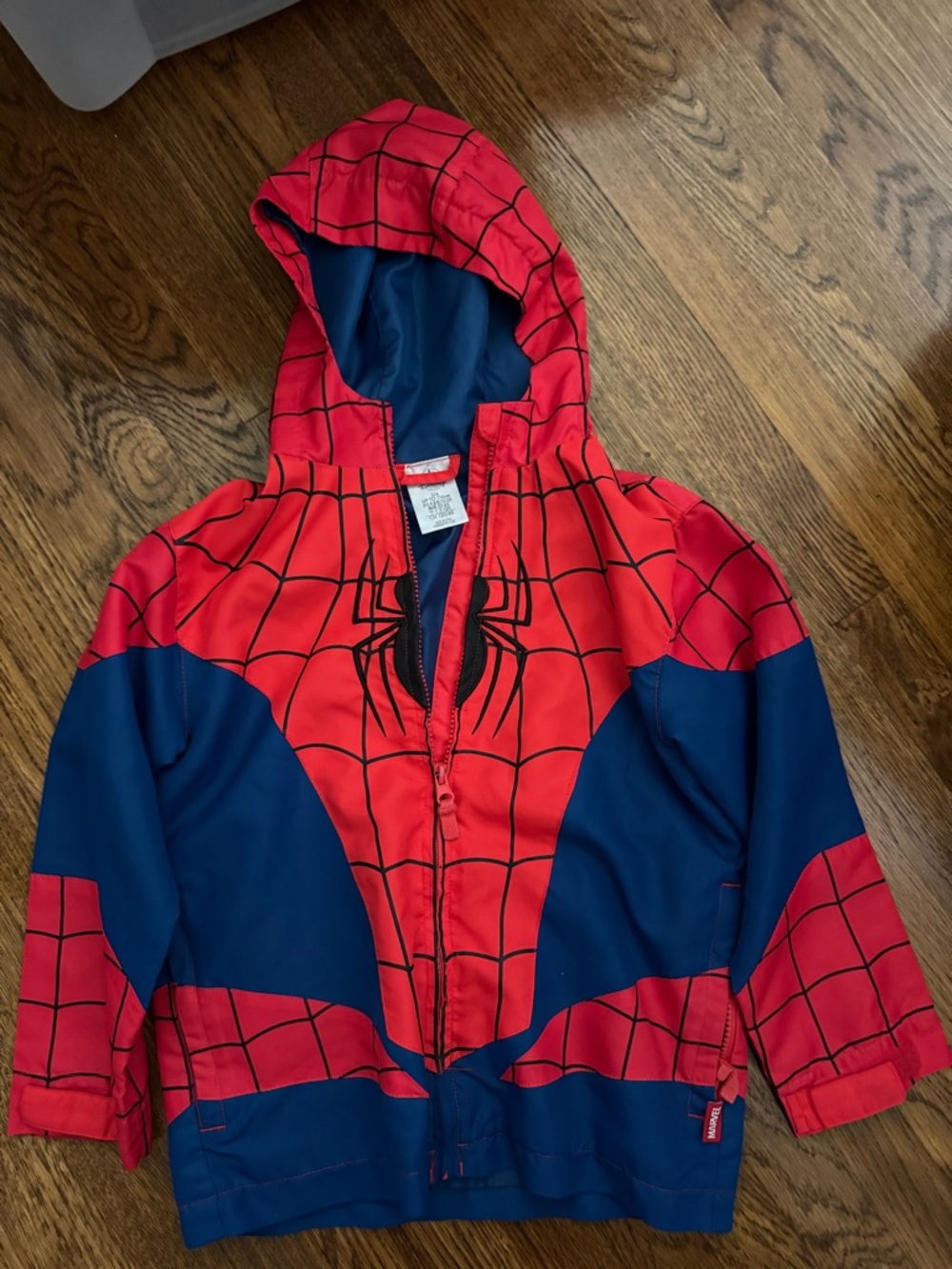 Disney Store Spider-Man Rain Jacket/Coat Marvel Avengers Size 5/6